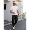 imageCOOFANDY Mens Waffle Jogger Lightweight Drawstring Casual Pants Slim Fit Jogger Sweatpants with PocketsBlack