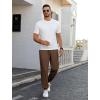 imageCOOFANDY Mens Waffle Jogger Lightweight Drawstring Casual Pants Slim Fit Jogger Sweatpants with PocketsBrown