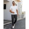 imageCOOFANDY Mens Waffle Jogger Lightweight Drawstring Casual Pants Slim Fit Jogger Sweatpants with PocketsDark Grey