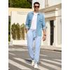 imageCOOFANDY Mens Waffle Jogger Lightweight Drawstring Casual Pants Slim Fit Jogger Sweatpants with PocketsLight Blue