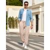 imageCOOFANDY Mens Waffle Jogger Lightweight Drawstring Casual Pants Slim Fit Jogger Sweatpants with PocketsLight Brown