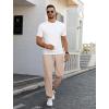 imageCOOFANDY Mens Waffle Jogger Lightweight Drawstring Casual Pants Slim Fit Jogger Sweatpants with PocketsLight Brown