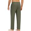 imageCOOFANDY Mens Yoga Pants Casual Elastic Waist Drawstring Jogger Sweatpants Open Bottom Lounge PantsArmy Green