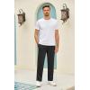 imageCOOFANDY Mens Yoga Pants Casual Elastic Waist Drawstring Jogger Sweatpants Open Bottom Lounge PantsBlack