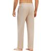 imageCOOFANDY Mens Yoga Pants Casual Elastic Waist Drawstring Jogger Sweatpants Open Bottom Lounge PantsChampagne