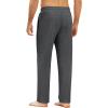 imageCOOFANDY Mens Yoga Pants Casual Elastic Waist Drawstring Jogger Sweatpants Open Bottom Lounge PantsCharcoal