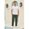 imageCOOFANDY Mens Yoga Pants Casual Elastic Waist Drawstring Jogger Sweatpants Open Bottom Lounge PantsDark Green