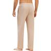 imageCOOFANDY Mens Yoga Pants Casual Elastic Waist Drawstring Jogger Sweatpants Open Bottom Lounge PantsKhaki