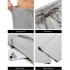 imageCOOFANDY Mens Yoga Pants Casual Elastic Waist Drawstring Jogger Sweatpants Open Bottom Lounge PantsLight Grey