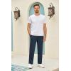 imageCOOFANDY Mens Yoga Pants Casual Elastic Waist Drawstring Jogger Sweatpants Open Bottom Lounge PantsNavy Blue