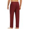 imageCOOFANDY Mens Yoga Pants Casual Elastic Waist Drawstring Jogger Sweatpants Open Bottom Lounge PantsWine Red