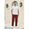 imageCOOFANDY Mens Yoga Pants Casual Elastic Waist Drawstring Jogger Sweatpants Open Bottom Lounge PantsWine Red