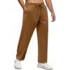 imageCOOFANDY Men Jogger Yoga Sweatpants Casual Athletic Elastic Waist Pants Open Bottom Trouser Jersey Knit Pants with PocketsBrown