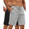 imageCOOFANDY Mens Athletic Shorts Loosefit Training Shorts Relaxed Fit Gym Shorts2 Black Light Grey