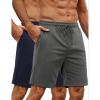 imageCOOFANDY Mens Athletic Shorts Loosefit Training Shorts Relaxed Fit Gym Shorts2 Dark Grey Navy Blue