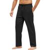 imageCOOFANDY Mens Yoga Pants Casual Elastic Waist Drawstring Jogger Sweatpants Open Bottom Lounge PantsBlack