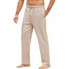imageCOOFANDY Mens Yoga Pants Casual Elastic Waist Drawstring Jogger Sweatpants Open Bottom Lounge PantsChampagne