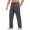 imageCOOFANDY Mens Yoga Pants Casual Elastic Waist Drawstring Jogger Sweatpants Open Bottom Lounge PantsCharcoal