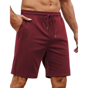imageCOOFANDY Mens Athletic Shorts Loosefit Training Shorts Relaxed Fit Gym Shorts1 Wine Red