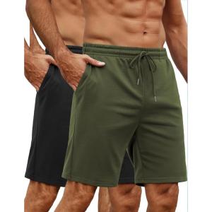 imageCOOFANDY Mens Athletic Shorts Loosefit Training Shorts Relaxed Fit Gym Shorts2 Black Army Green