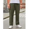 imageCOOFANDY Mens Casual Cargo Pants Relaxed Fit Outdoor Hiking Pants Cotton Drawstring Sweatpants with PocketsArmy Green
