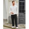 imageCOOFANDY Mens Casual Cargo Pants Relaxed Fit Outdoor Hiking Pants Cotton Drawstring Sweatpants with PocketsBlack