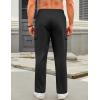 imageCOOFANDY Mens Casual Cargo Pants Relaxed Fit Outdoor Hiking Pants Cotton Drawstring Sweatpants with PocketsBlack