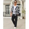 imageCOOFANDY Mens Casual Cargo Pants Relaxed Fit Outdoor Hiking Pants Cotton Drawstring Sweatpants with PocketsBlack