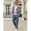 imageCOOFANDY Mens Casual Cargo Pants Relaxed Fit Outdoor Hiking Pants Cotton Drawstring Sweatpants with PocketsBlue