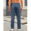 imageCOOFANDY Mens Casual Cargo Pants Relaxed Fit Outdoor Hiking Pants Cotton Drawstring Sweatpants with PocketsBlue