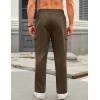 imageCOOFANDY Mens Casual Cargo Pants Relaxed Fit Outdoor Hiking Pants Cotton Drawstring Sweatpants with PocketsBrown