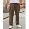 imageCOOFANDY Mens Casual Cargo Pants Relaxed Fit Outdoor Hiking Pants Cotton Drawstring Sweatpants with PocketsBrown