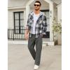 imageCOOFANDY Mens Casual Cargo Pants Relaxed Fit Outdoor Hiking Pants Cotton Drawstring Sweatpants with PocketsDark Gray