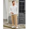 imageCOOFANDY Mens Casual Cargo Pants Relaxed Fit Outdoor Hiking Pants Cotton Drawstring Sweatpants with PocketsKhaki