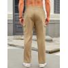 imageCOOFANDY Mens Casual Cargo Pants Relaxed Fit Outdoor Hiking Pants Cotton Drawstring Sweatpants with PocketsKhaki
