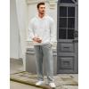 imageCOOFANDY Mens Casual Cargo Pants Relaxed Fit Outdoor Hiking Pants Cotton Drawstring Sweatpants with PocketsLight Grey