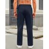 imageCOOFANDY Mens Casual Cargo Pants Relaxed Fit Outdoor Hiking Pants Cotton Drawstring Sweatpants with PocketsNavy Blue
