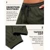 imageCOOFANDY Mens Corduroy Pants Casual Drawstring Trousers Elastic Waist Fashion Tapered Streetwear Joggers with PocketsArmy Green