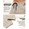 imageCOOFANDY Mens Corduroy Pants Casual Drawstring Trousers Elastic Waist Fashion Tapered Streetwear Joggers with PocketsBeige