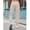imageCOOFANDY Mens Corduroy Pants Casual Drawstring Trousers Elastic Waist Fashion Tapered Streetwear Joggers with PocketsBeige