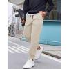 imageCOOFANDY Mens Corduroy Pants Casual Drawstring Trousers Elastic Waist Fashion Tapered Streetwear Joggers with PocketsBeige