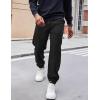 imageCOOFANDY Mens Corduroy Pants Casual Drawstring Trousers Elastic Waist Fashion Tapered Streetwear Joggers with PocketsBlack