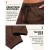 imageCOOFANDY Mens Corduroy Pants Casual Drawstring Trousers Elastic Waist Fashion Tapered Streetwear Joggers with PocketsBrown