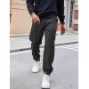 imageCOOFANDY Mens Corduroy Pants Casual Drawstring Trousers Elastic Waist Fashion Tapered Streetwear Joggers with PocketsDark Grey