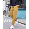 imageCOOFANDY Mens Corduroy Pants Casual Drawstring Trousers Elastic Waist Fashion Tapered Streetwear Joggers with PocketsGinger Yellow