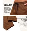 imageCOOFANDY Mens Corduroy Pants Casual Drawstring Trousers Elastic Waist Fashion Tapered Streetwear Joggers with PocketsLight Brown