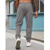 imageCOOFANDY Mens Corduroy Pants Casual Drawstring Trousers Elastic Waist Fashion Tapered Streetwear Joggers with PocketsLight Grey
