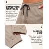 imageCOOFANDY Mens Corduroy Pants Casual Drawstring Trousers Elastic Waist Fashion Tapered Streetwear Joggers with PocketsLight Khaki