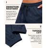 imageCOOFANDY Mens Corduroy Pants Casual Drawstring Trousers Elastic Waist Fashion Tapered Streetwear Joggers with PocketsNavy Blue