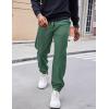 imageCOOFANDY Mens Corduroy Pants Casual Drawstring Trousers Elastic Waist Fashion Tapered Streetwear Joggers with PocketsPeacock Green
